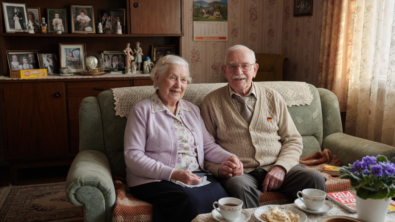 Janina — 75 Jahre · mit ihrem Mann